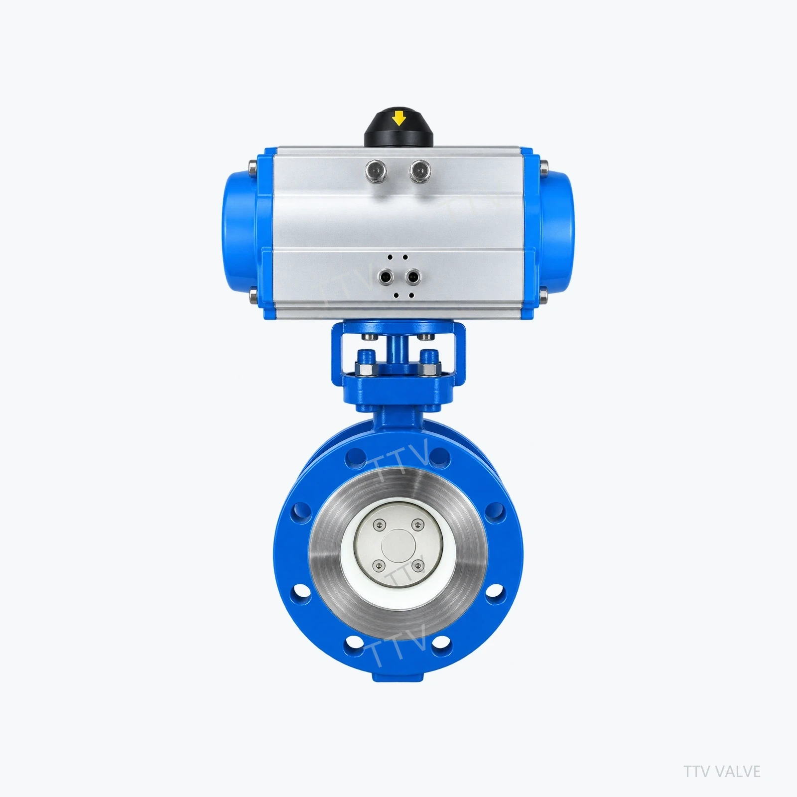 D643H气动法兰连接金属密封蝶阀实物